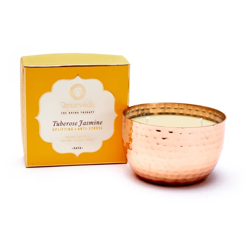 Vata Tuberose Jasmin 2 Docht Duftkerze im Glas